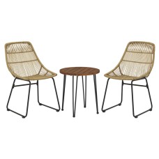 Coral Sand Outdoor Chairs with Table Set (Set of 3)